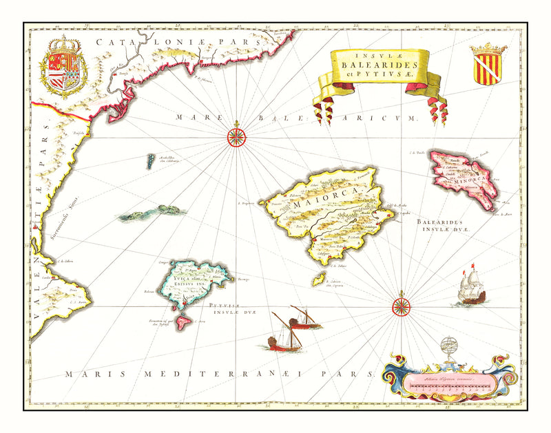 Size comparison using Vintage Map of Tarragona, Spain 1665