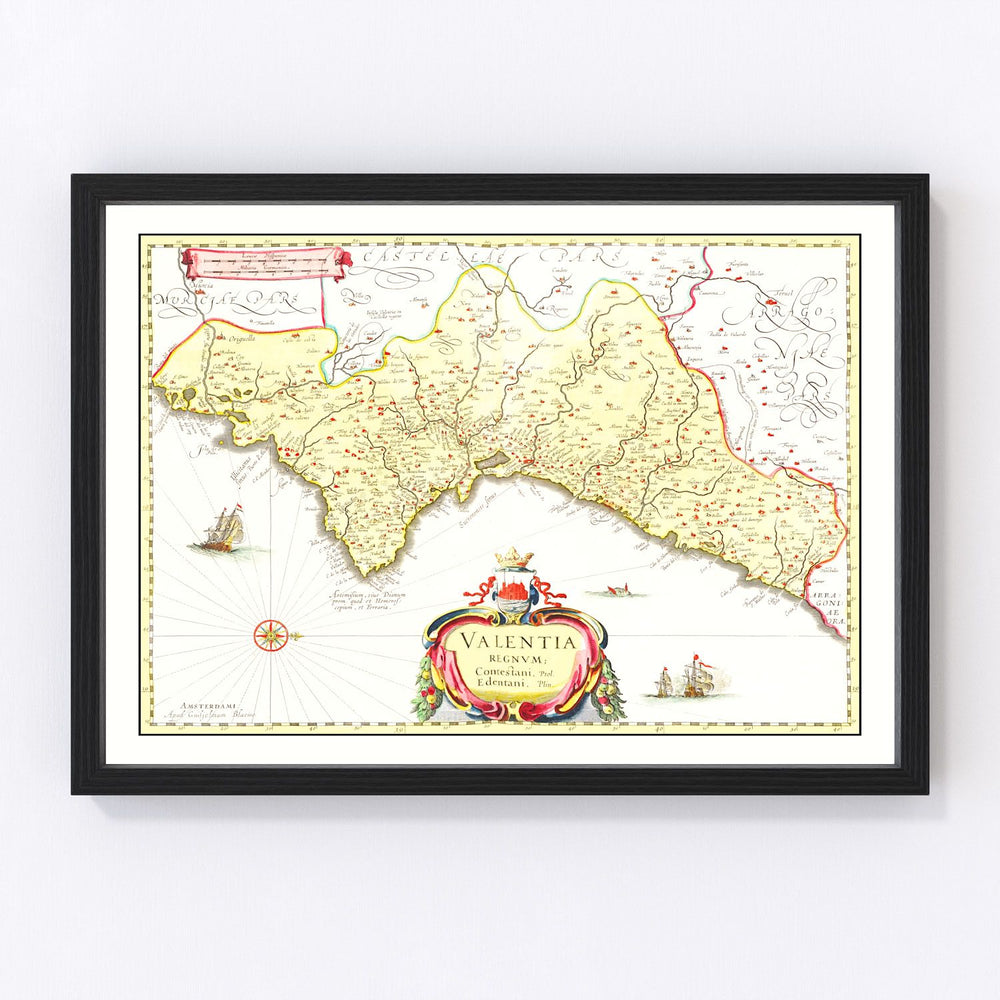 Valencia Vintage Map 1665