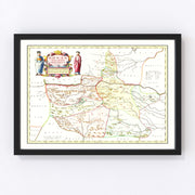 Honan (Henan) Vintage Map 1665