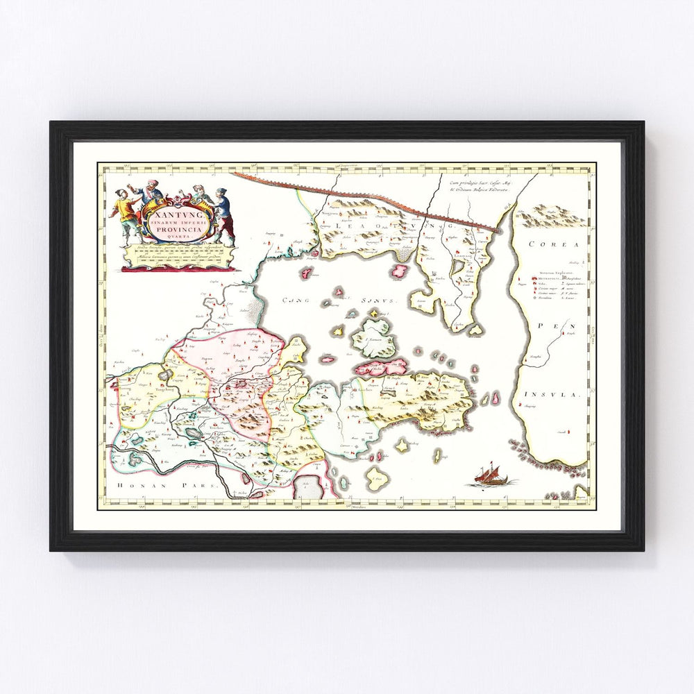 Shantung Vintage Map 1665