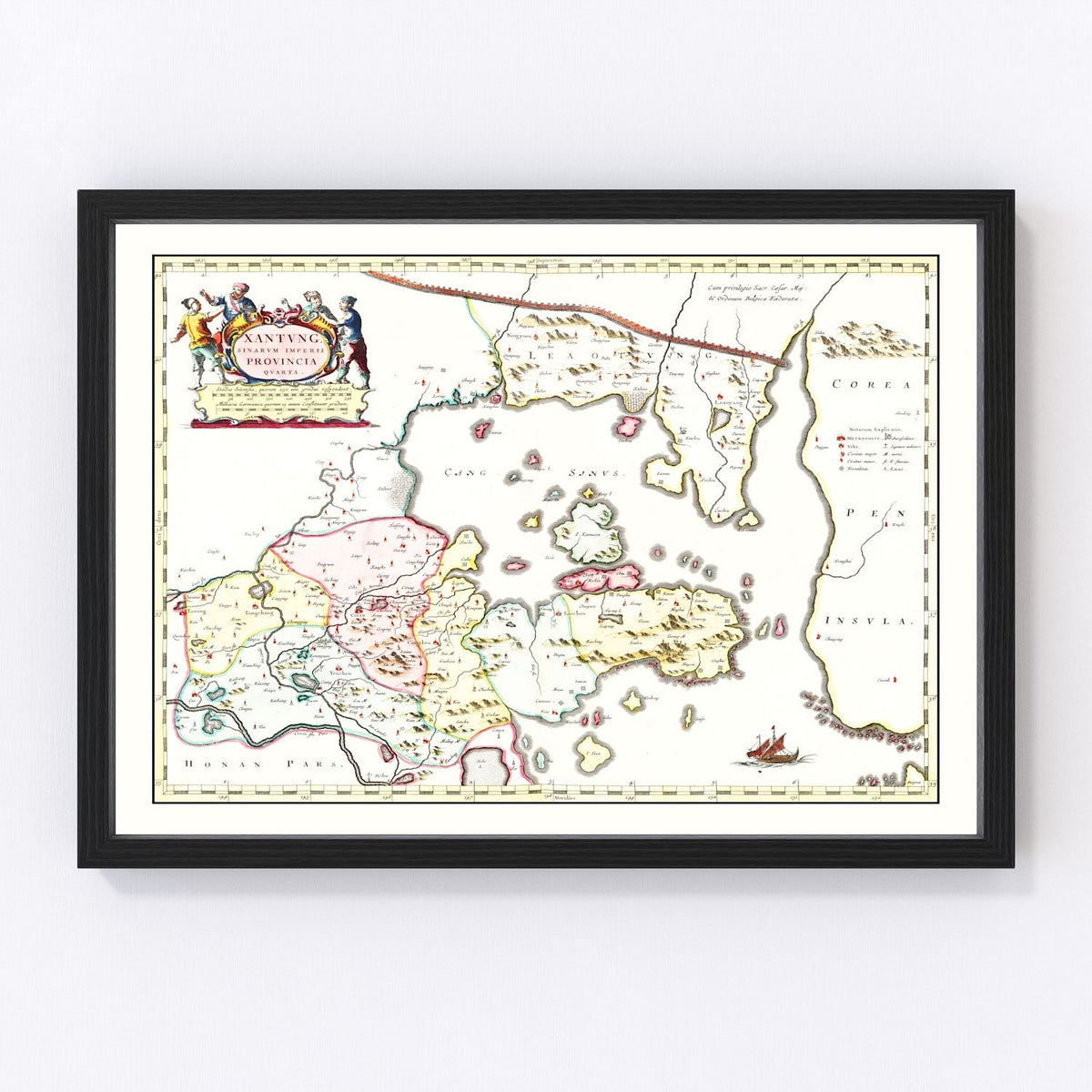 Shantung Vintage Map 1665