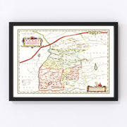 Xansi Vintage Map 1665
