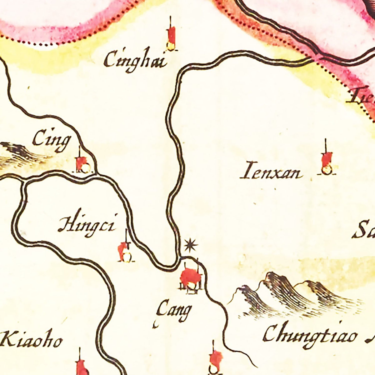 Restored historic details from the 1665 region map of County