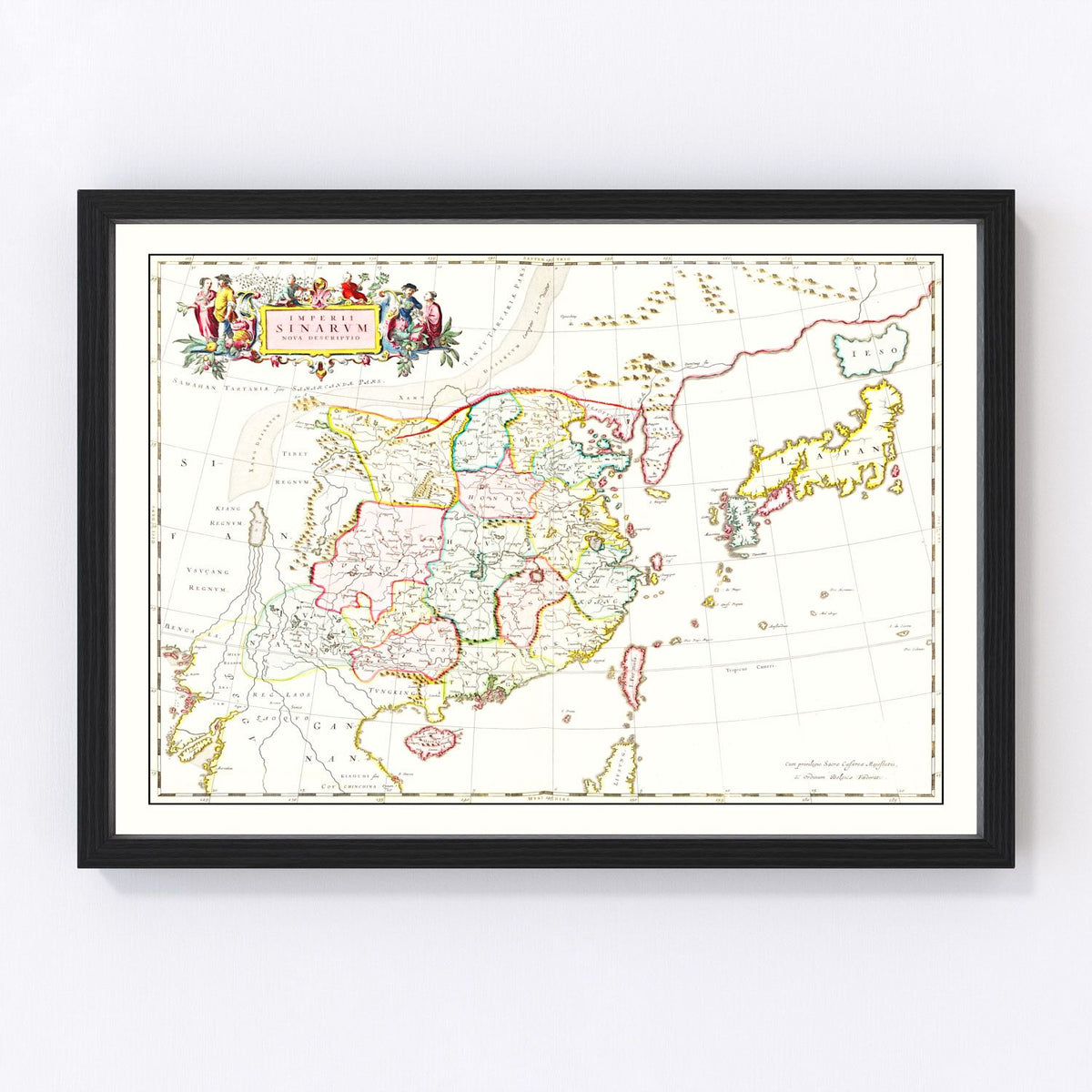 China Vintage Map 1665