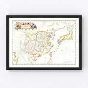 China Vintage Map 1665