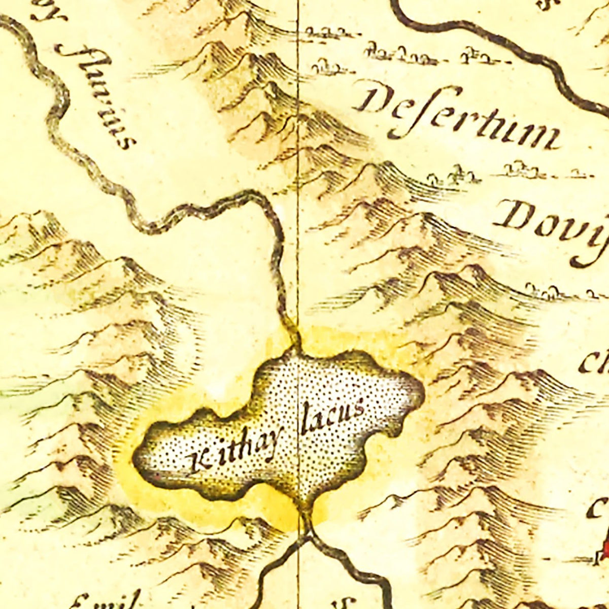 Restored historic details from the 1665 region map of County