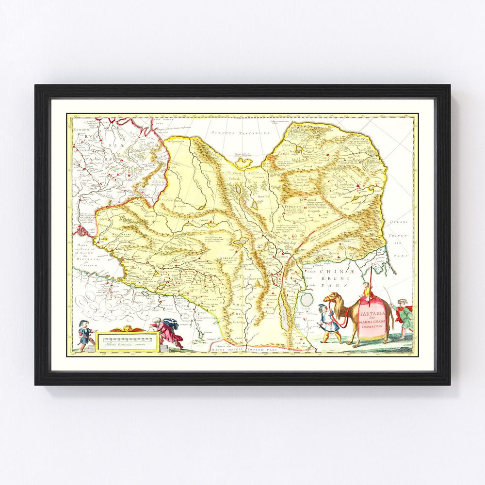 Tartary And China Vintage Map 1665