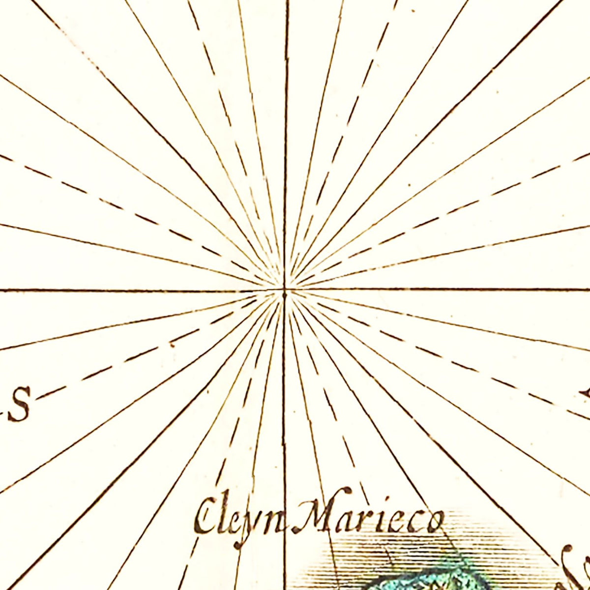 Restored historic details from the 1665 region map of County