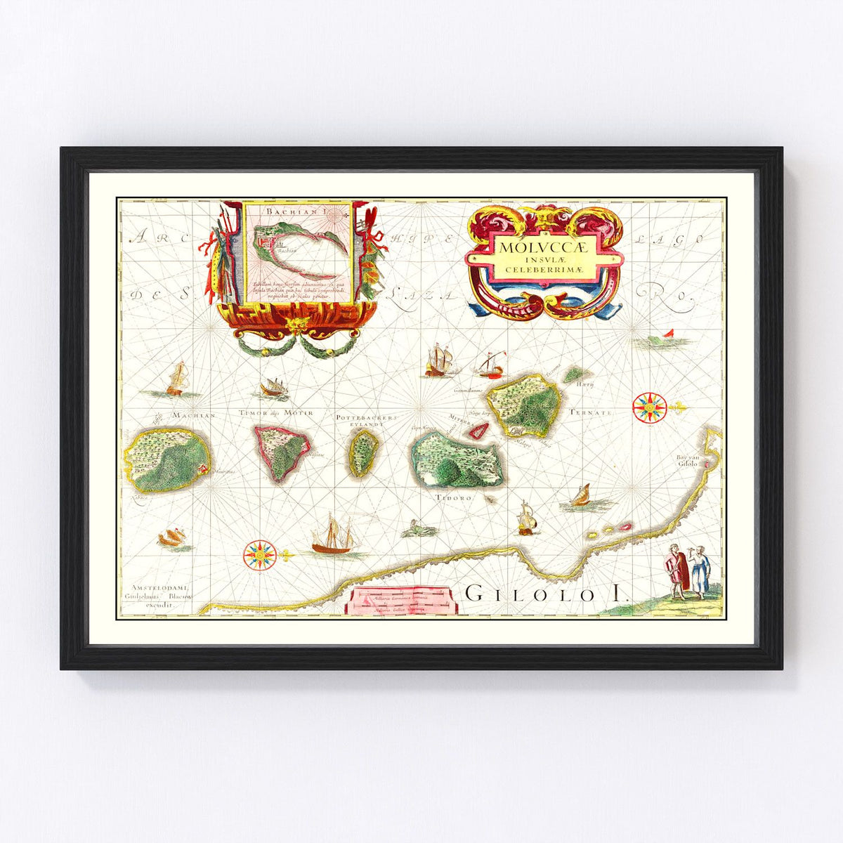 The Spice Islands Vintage Map 1665