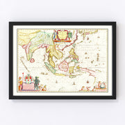 India Vintage Map 1665