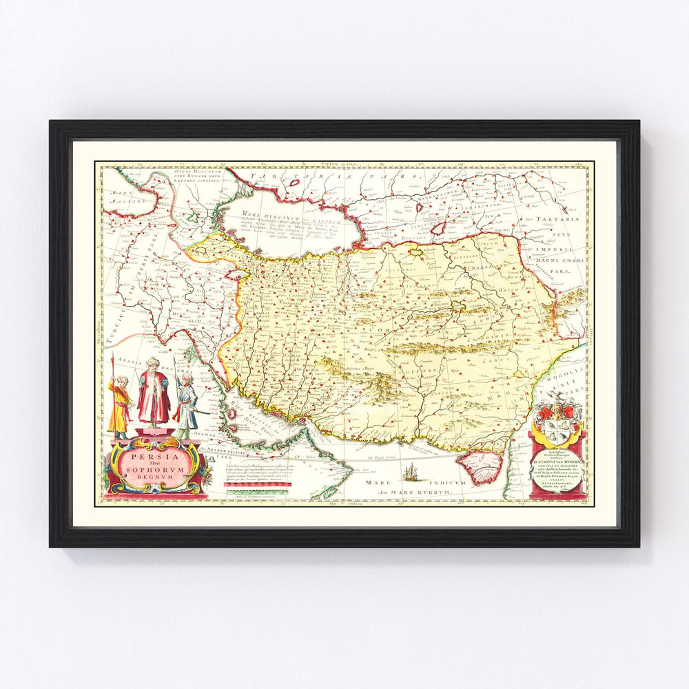 The Kingdom of Persia Vintage Map 1665