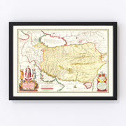 The Kingdom of Persia Vintage Map 1665