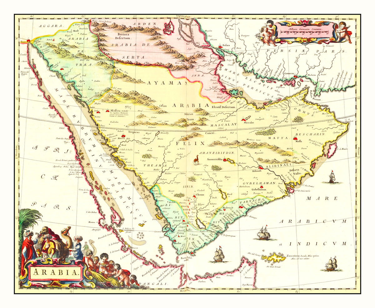 Preview of Vintage Map of Arabia 1665