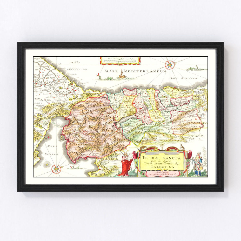 Palestine Vintage Map 1665