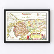 Palestine Vintage Map 1665