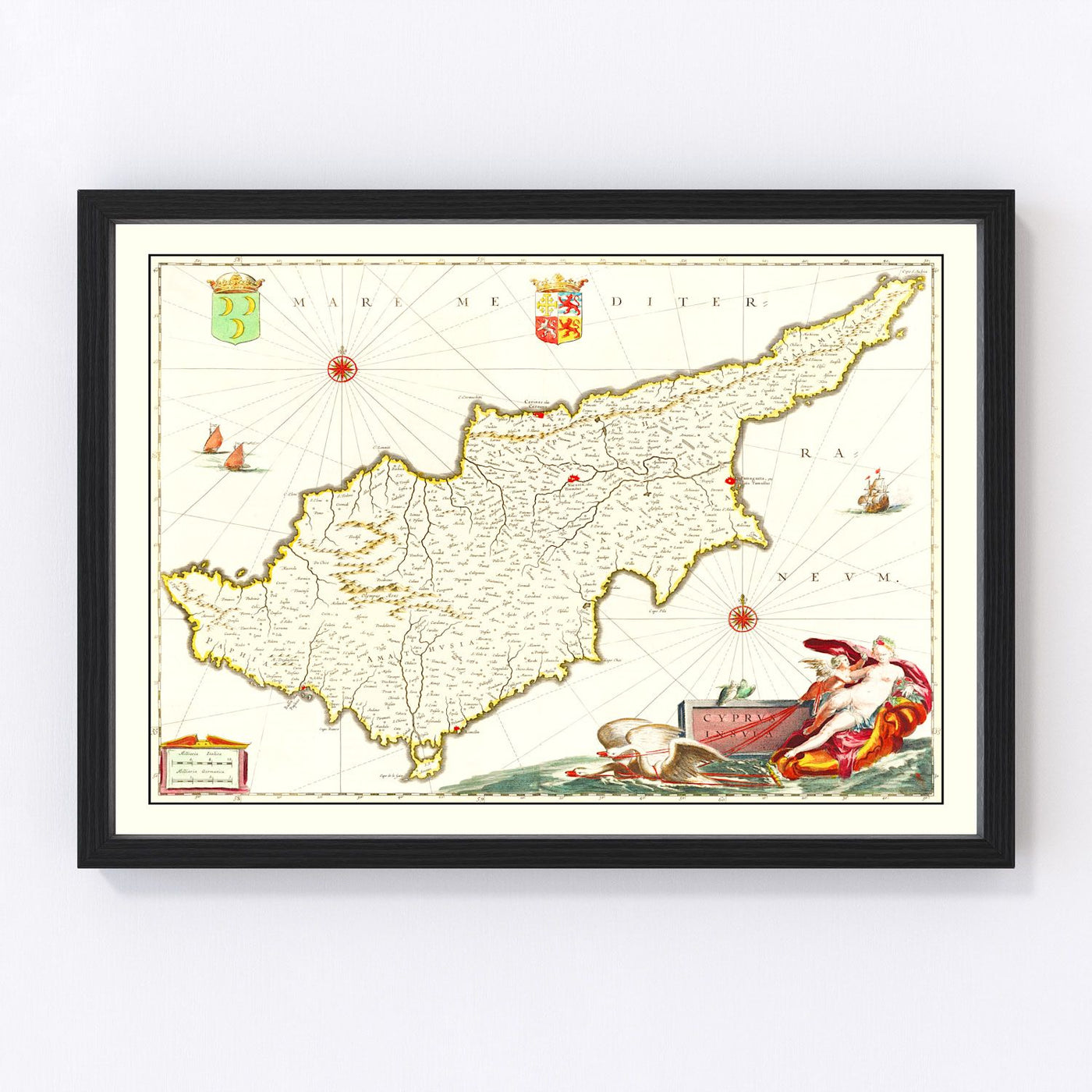 Cyprus Vintage Map 1665