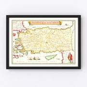 Turkey Vintage Map 1665