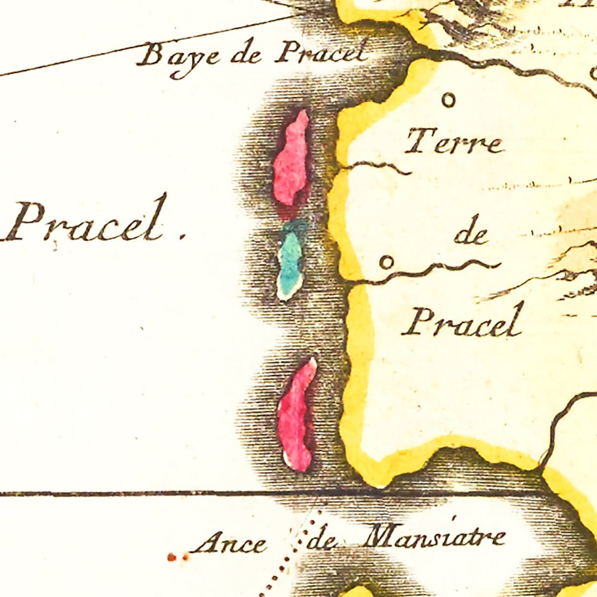 Restored historic details from the 1665 country map of County