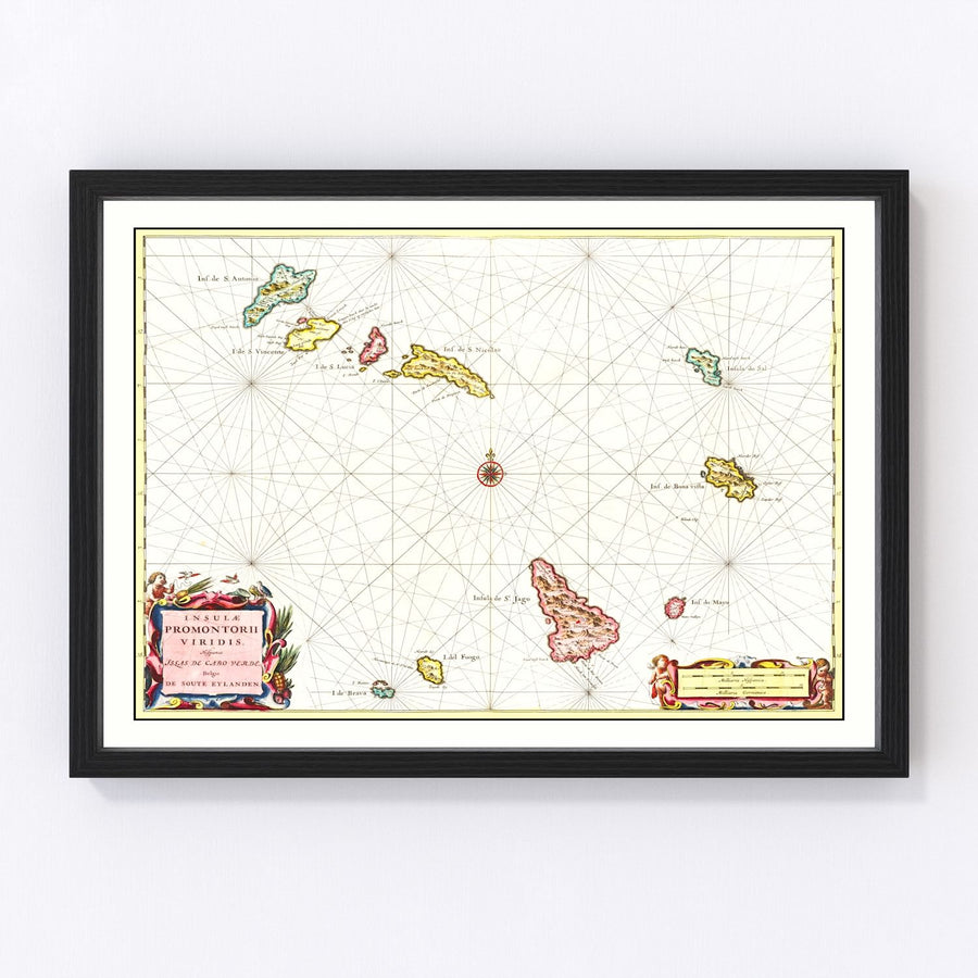 Vintage Map of Cape Verde 1665
