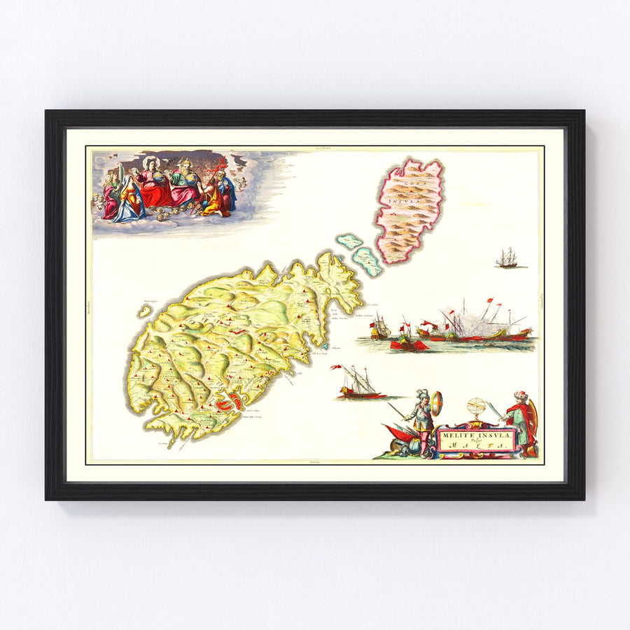 Malta Vintage Map 1665