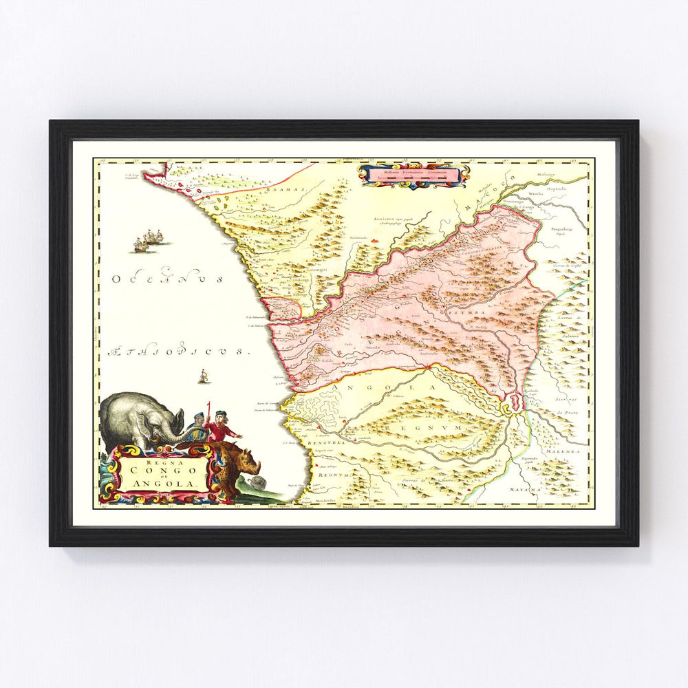 Congo Vintage Map 1665