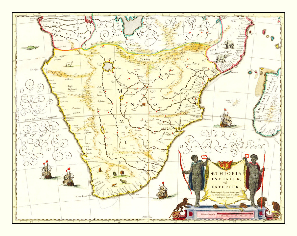 Preview of Vintage Map of Southern Ethiopia 1665