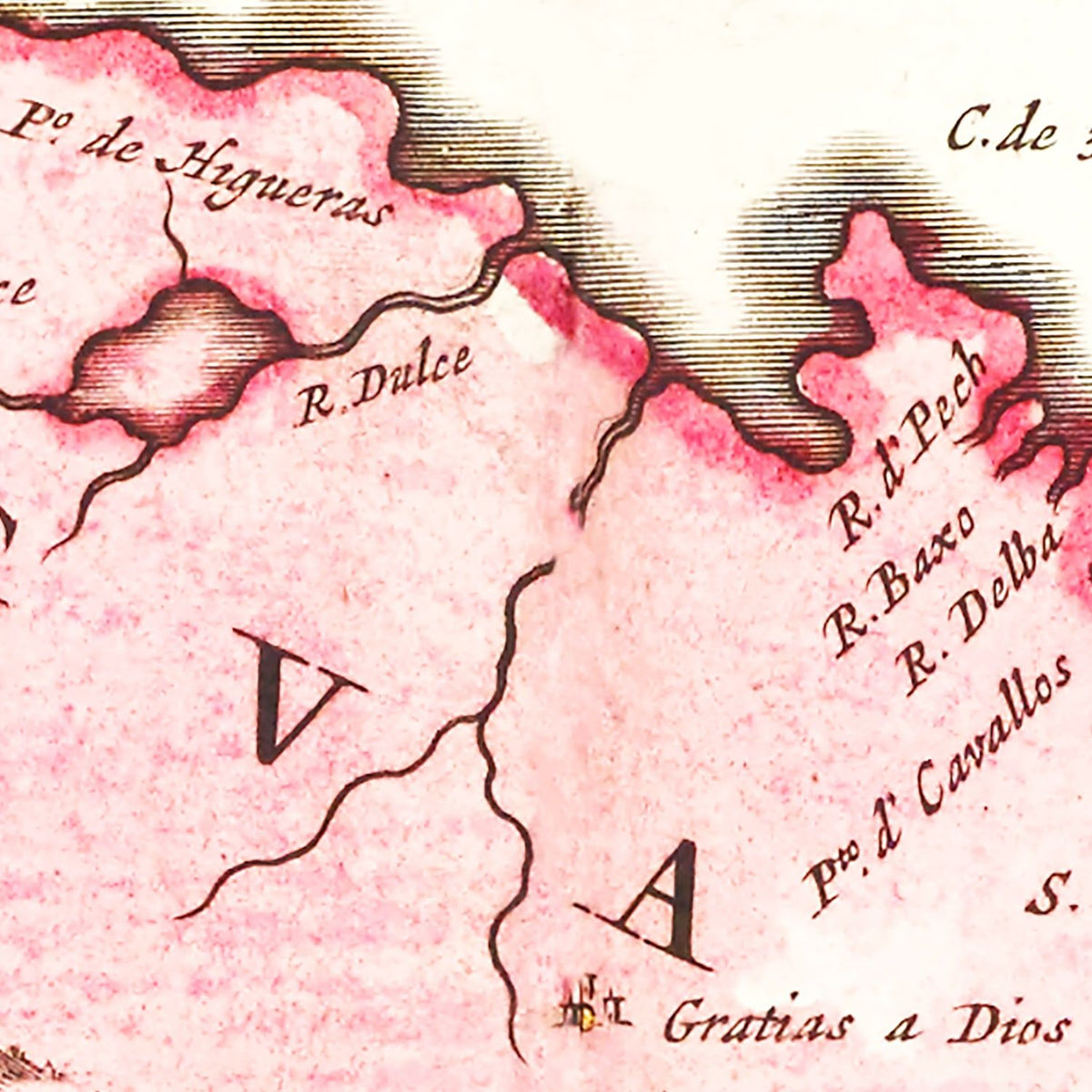 Restored historic details from the 1665 country map of County
