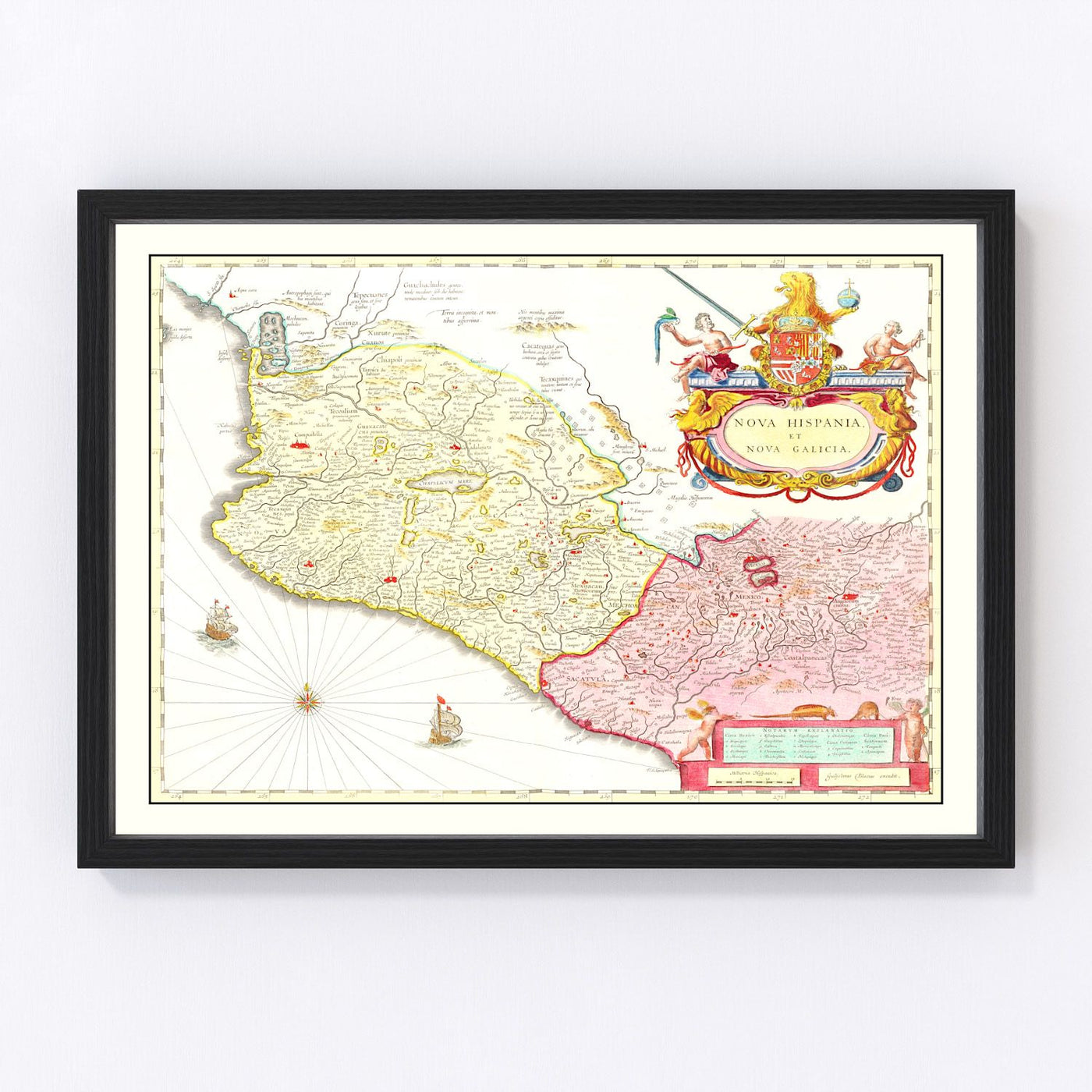 Mexico Vintage Map 1665