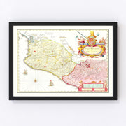 Mexico Vintage Map 1665
