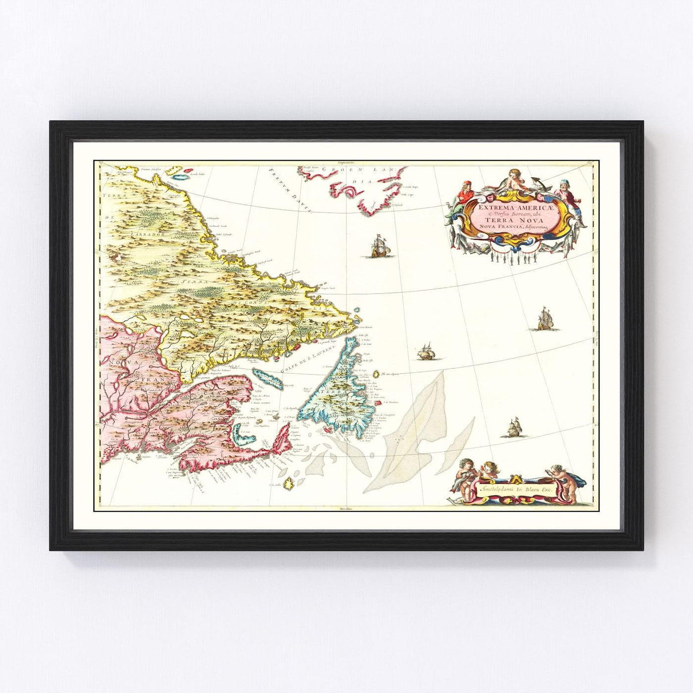 Eastern Canada Vintage Map 1665