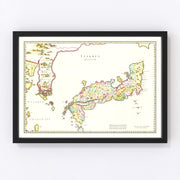 Japan Vintage Map 1665