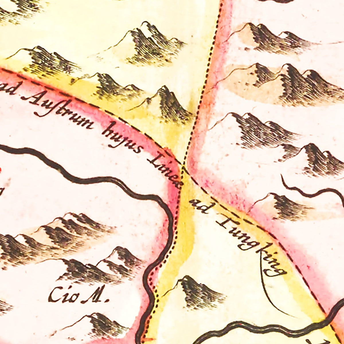 Restored historic details from the 1665 region map of County