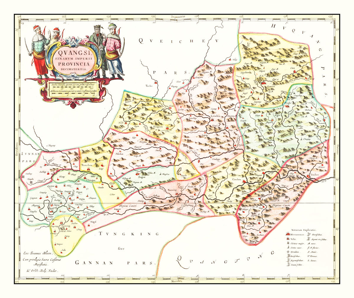 Preview of Vintage Map of Quangsi, China 1665
