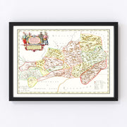 Quangsi Vintage Map 1665