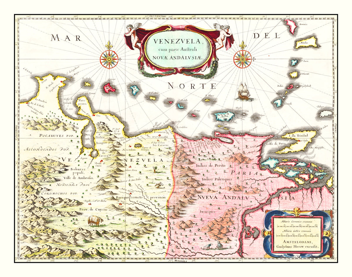 Preview of Vintage Map of Venezuela 1665
