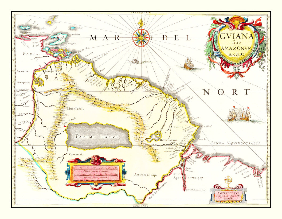 Preview of Vintage Map of Guyana 1665