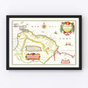 Guyana Vintage Map 1665