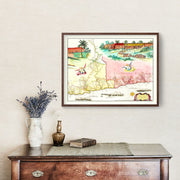 Brazil map art