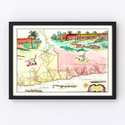 Brazil Vintage Map 1665