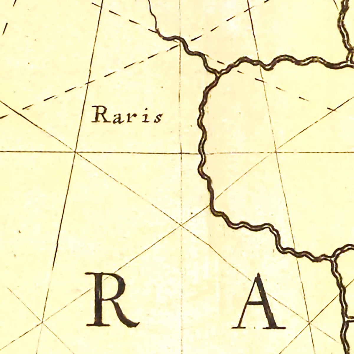 Restored historic details from the 1665 country map of County