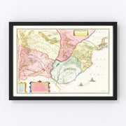 Paraguay Vintage Map 1665