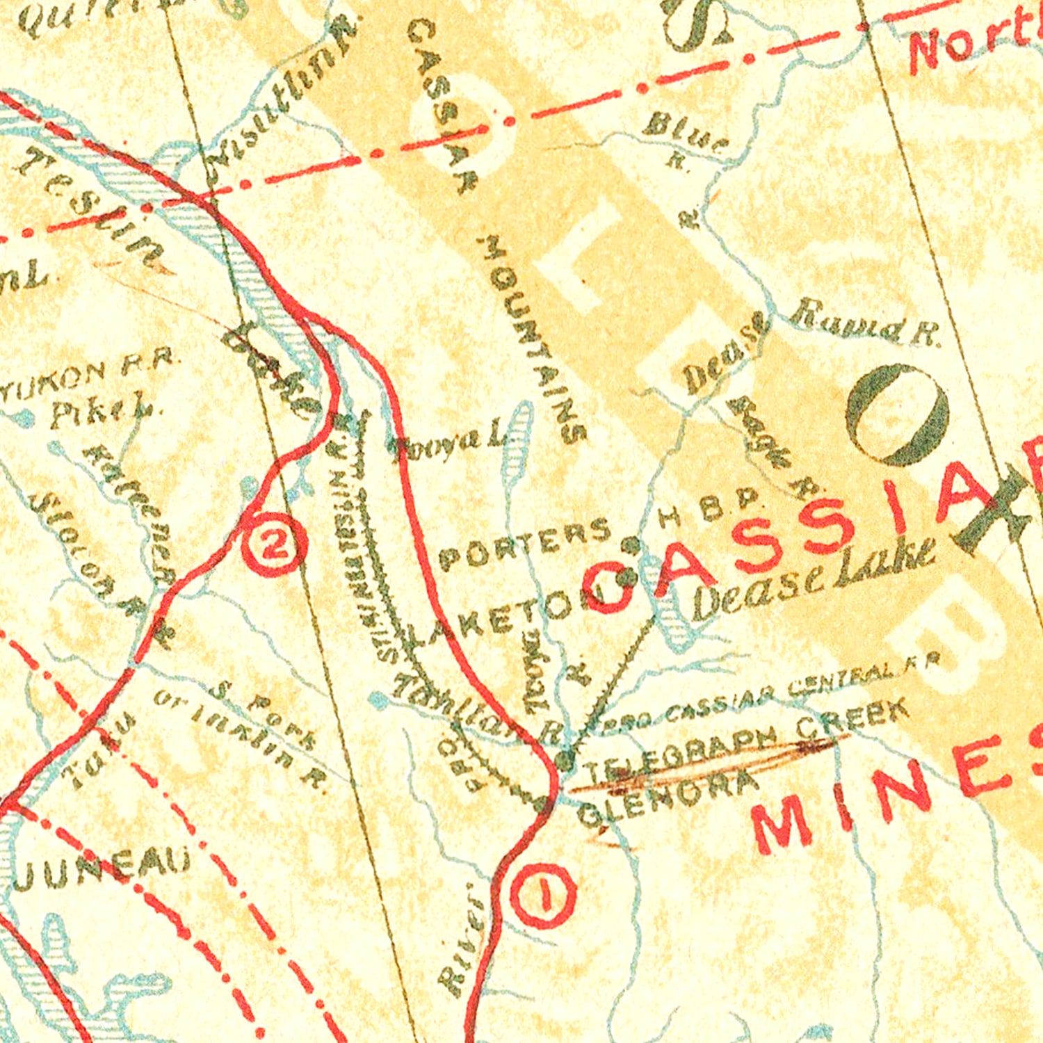Restored historic details from the 1898 region map of County