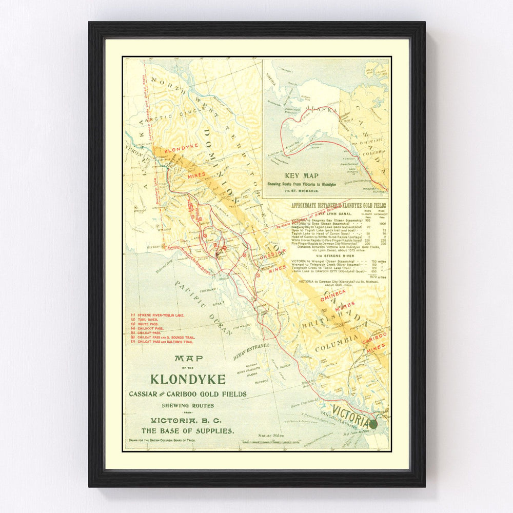 Klondyke Vintage Map 1898