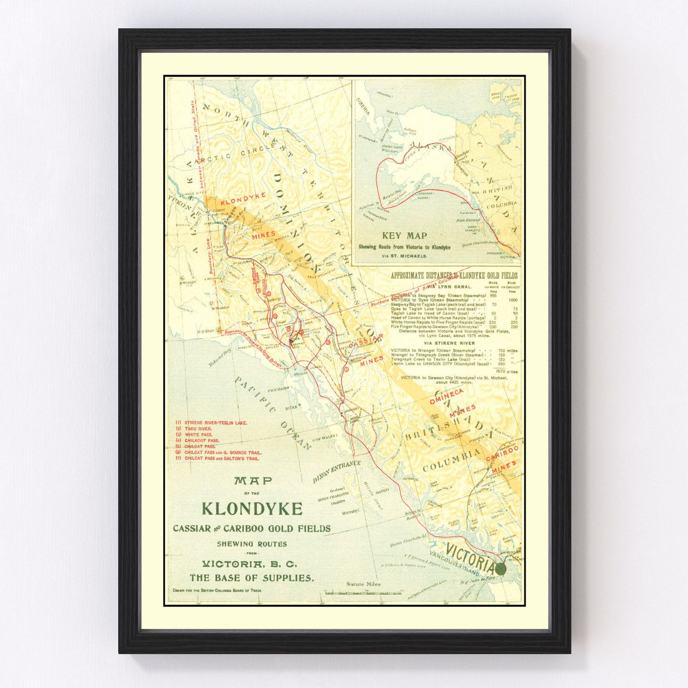 Klondyke Vintage Map 1898