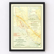Klondyke Vintage Map 1898