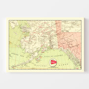 map of Alaska gold m