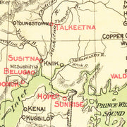 old Alaska gold map 
