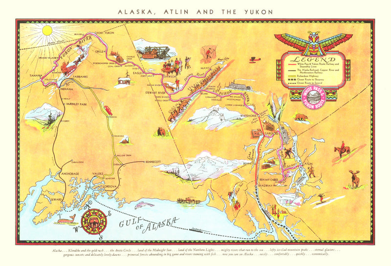 Size comparison using Vintage Map of Alaska 1930