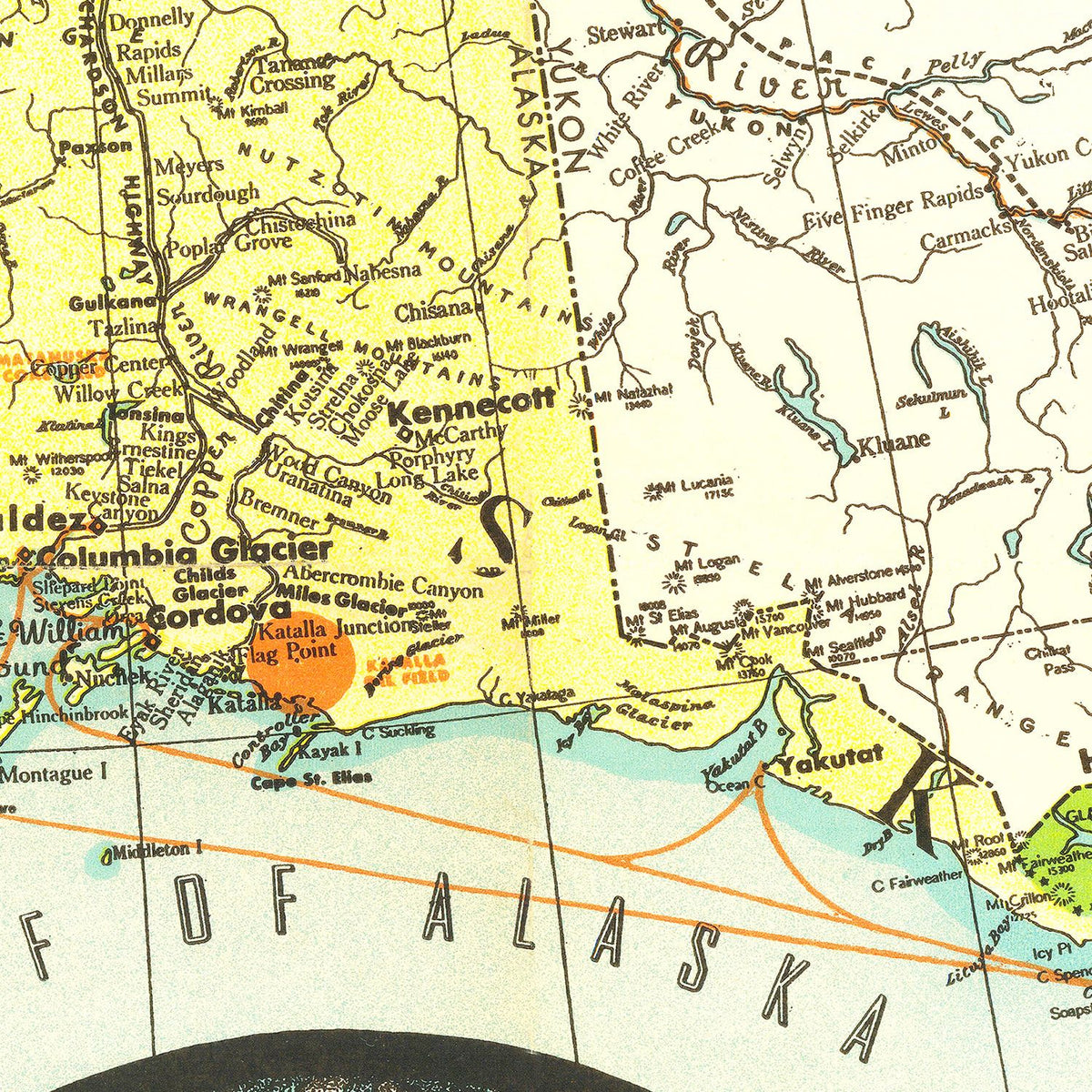 Restored historic details from the 1936 state map of County, Alaska