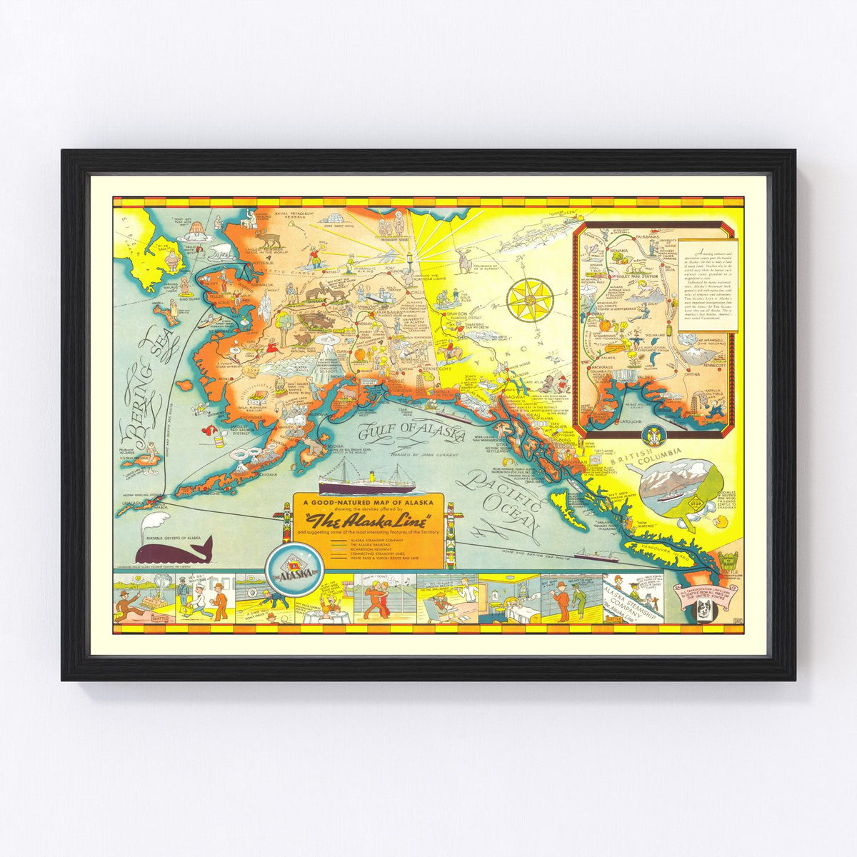 Alaska Vintage Map 1939